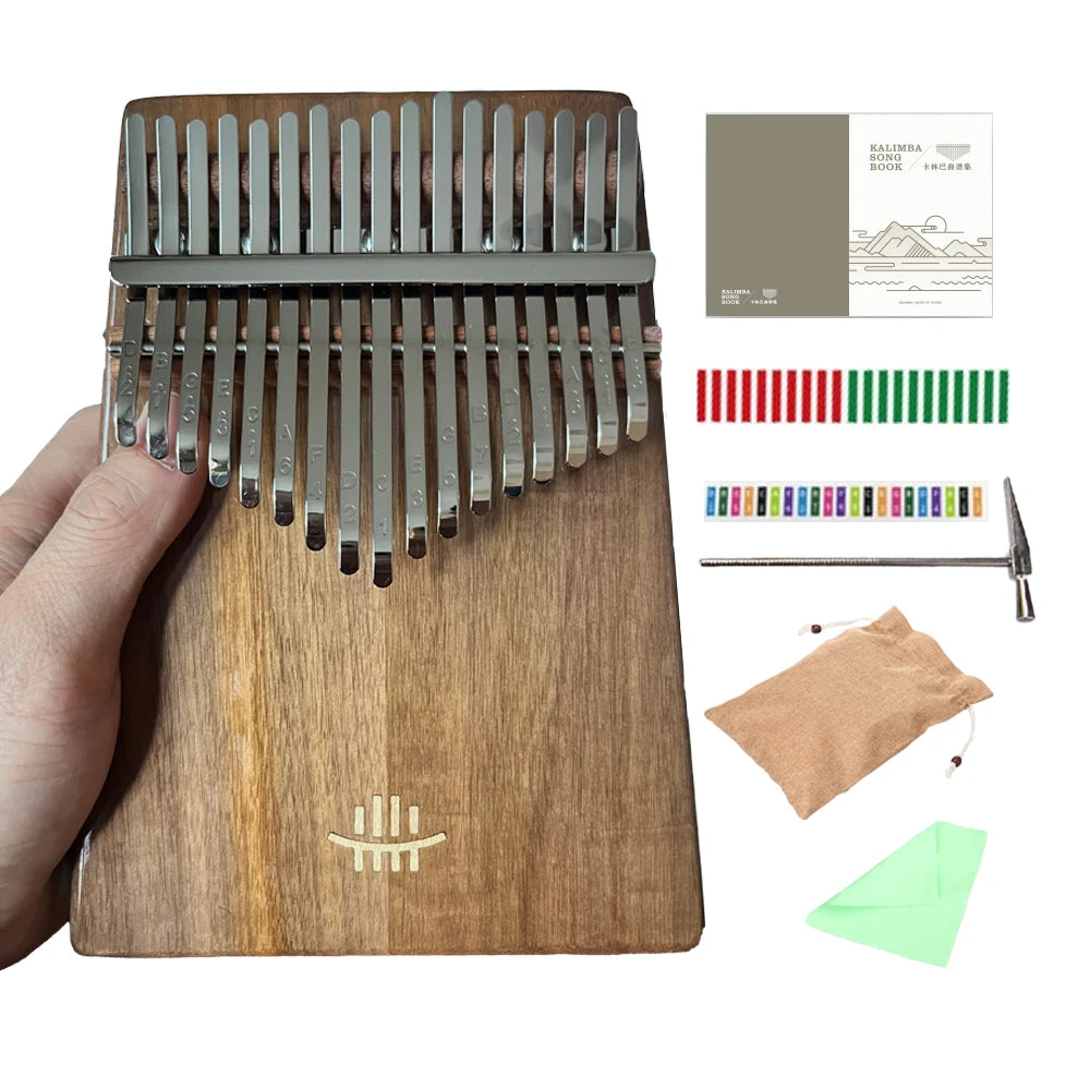 Hluru Kalimba 17Key Professional 21 Key Thumb Piano Rosewood Acacia Walnut Finger Piano Mbira For Beginner