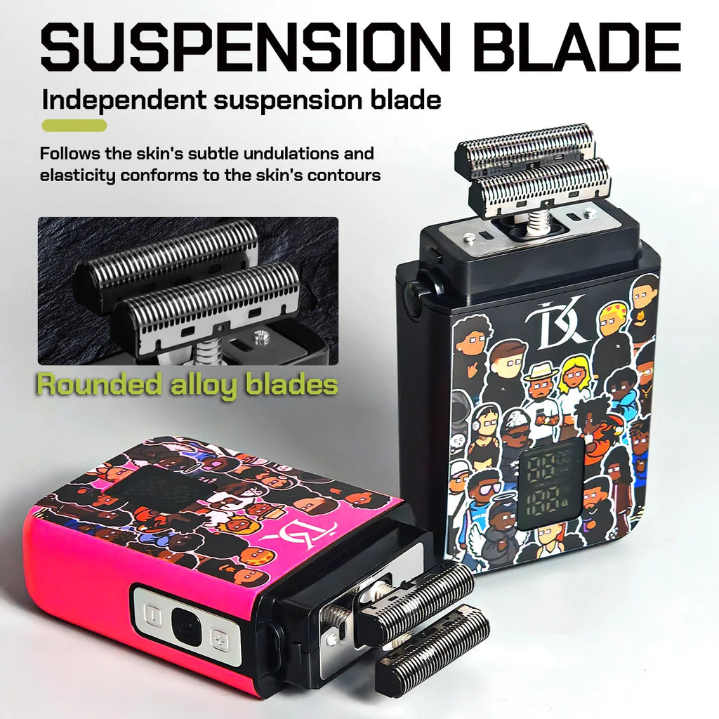 WMARK NG-8613KIT BRDCLIP Barber Set Professional Men's Hair Clipper Trimmer Set DLC Blade Electric Machine Barber Charging Base