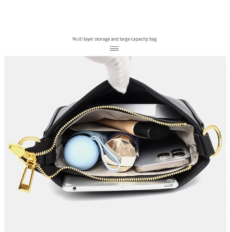 Light luxury genuine leather women's crossbody bag high quality handbag Fashion underarm bag French versatile Shoulder Bag