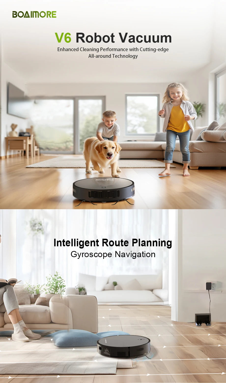 Robot Vacuum Cleaner Combo Mop,6000PA Suction Robotic,WiFi/Voice Control,Auto-Recharge,Pet Hair For Home Vacuum Cleaning Robotic