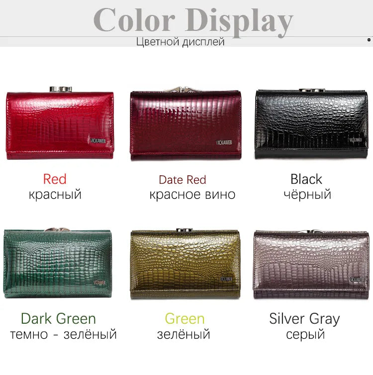Free Gift Women Genuine Leather Short Wallet Female Fashion Purses Ladies Alligator Hasp & Zipper Small Coin Bag AE2155