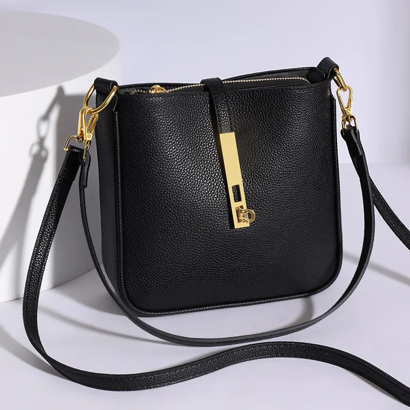 Light luxury genuine leather women's crossbody bag high quality handbag Fashion underarm bag French versatile Shoulder Bag