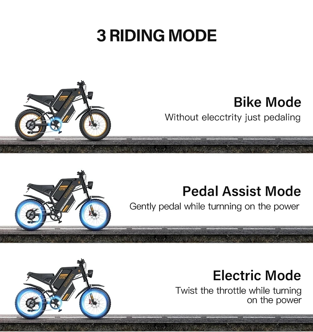Coswheel Electric bike Dual Motor GT20 Pro/GT20 3000W 48V 40AH Mountain bikes Electric Off Road Bike Fat Tires Motorcycle Ebike