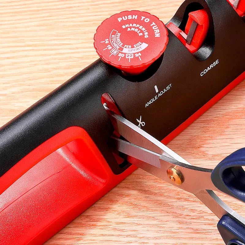 Knife Sharpener 5 in 1 Adjustable Angle Kitchen Grinding Machine Professional Knife Scissors Sharpening Tools with cut resistant