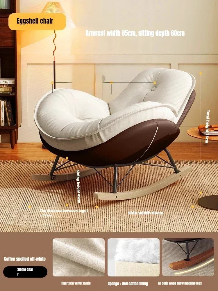 Lazy Sofa Rocking Chair Bedroom Lounge Chair Carefree Adult Living Room Single Balcony Leisure Rocking Chair Recliner Chairs