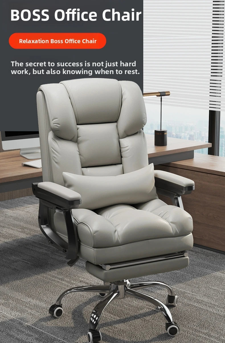 Leather Office Chairs Modern Mobile Ergonomic Computer Playseat Cushion Accent Chair Swivel Chaises De Bureau Luxury Furniture