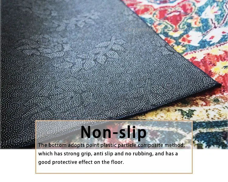 Persian Style Carpet for Living Room Home Decoration Retro Lounge Rug Soft Bedroom Carpet Non-slip Bedside Mats Washable 200x300