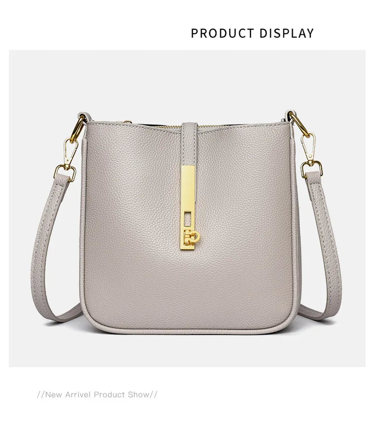 Light luxury genuine leather women's crossbody bag high quality handbag Fashion underarm bag French versatile Shoulder Bag