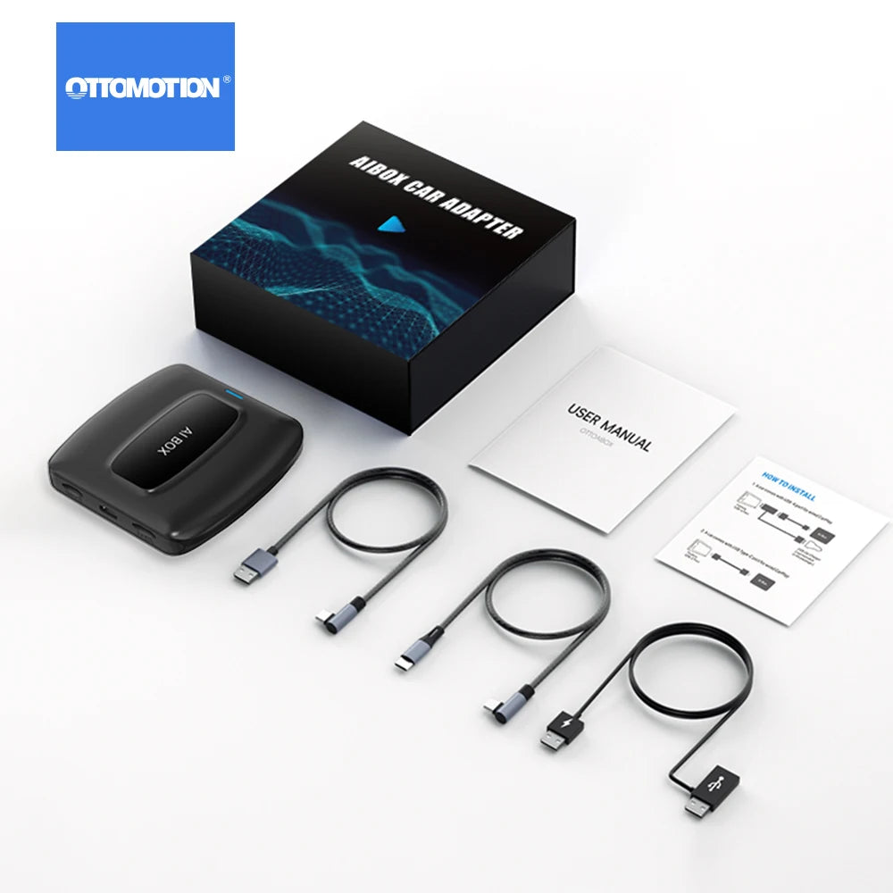 New CarPlay Ai Box for Youtube Netflix Spotify Wireless Adapter for Car Play Android Auto Navigation Music Car Accessories