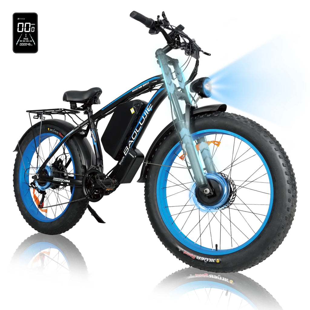 BAOLUJIE DM01 Electric Motorcycle 2000W Moto Electric Bicycle 60V30AH Battery Color Display 42 MPH EBike UL2849【1 Year Warranty】