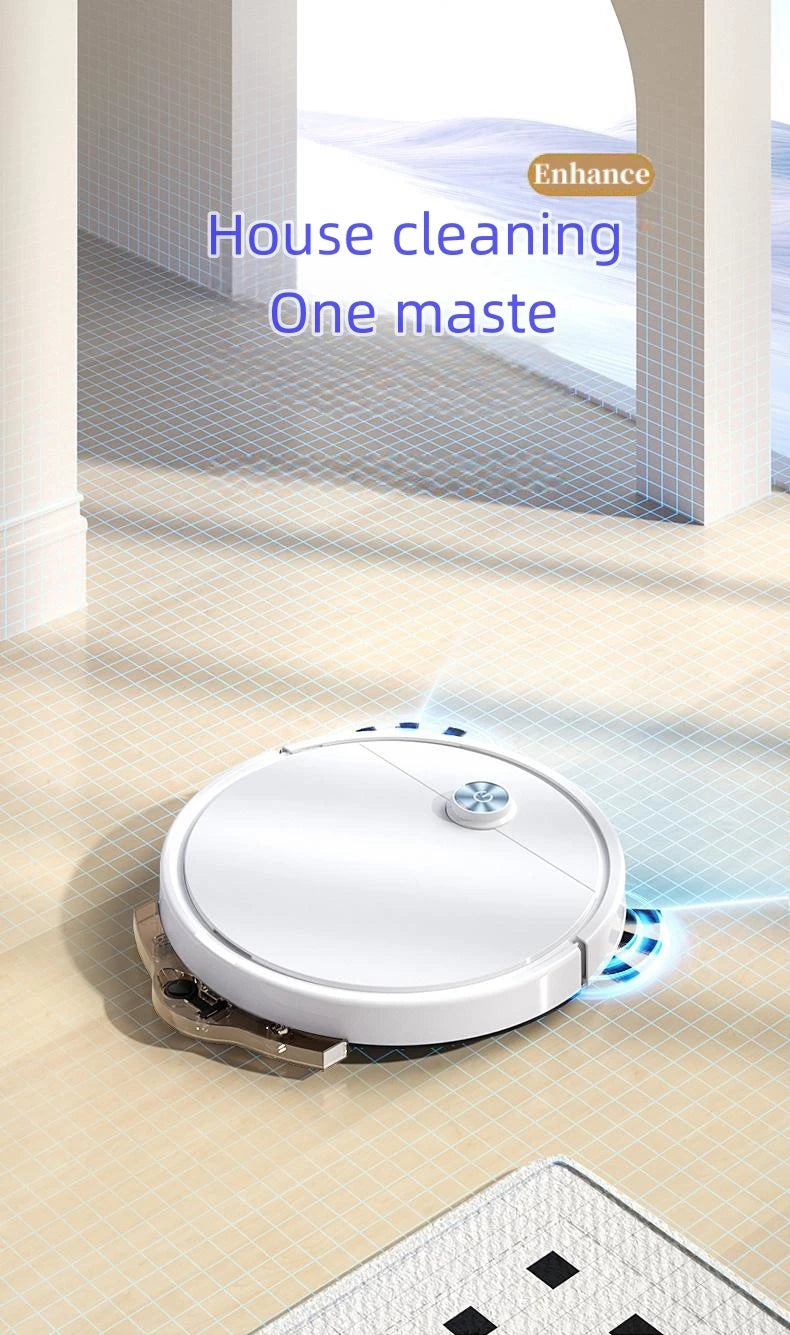 Powerful suction sweeping robot, suitable for hard floors/low plush carpets/pet hair sweeping robots, scheduled cleaning