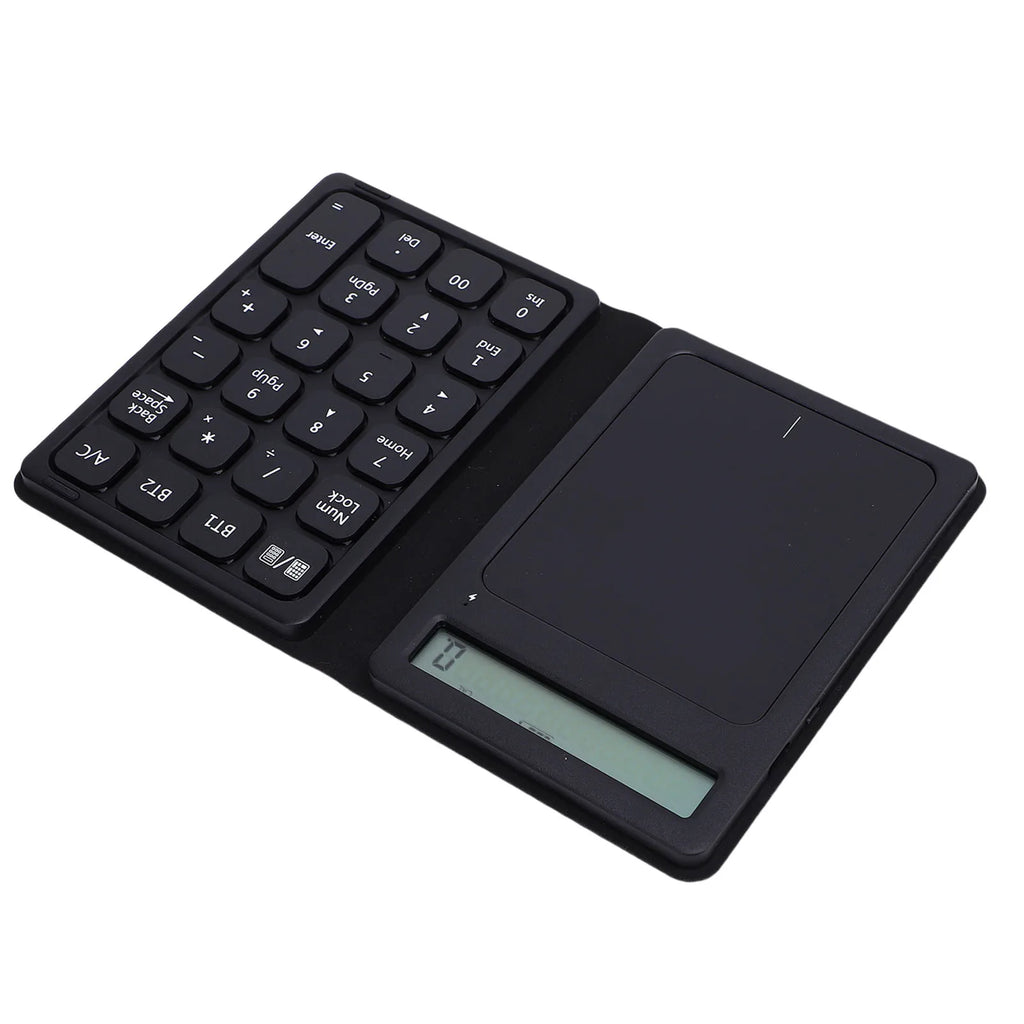 Wireless Numeric Keypad 2 Device Connectivity Bluetooth Numeric Keyboard Foldable Calculator Function for Financial Accounting