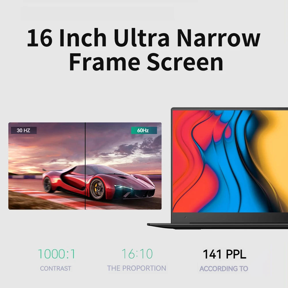 Firebat A16 Laptop 15.6 16 Inch CPU Intel N5095 16GB RAM SSD 512GB 1TB BT4.2 WiFi5 LPDDR4 Lightweight Business Computer Notebook