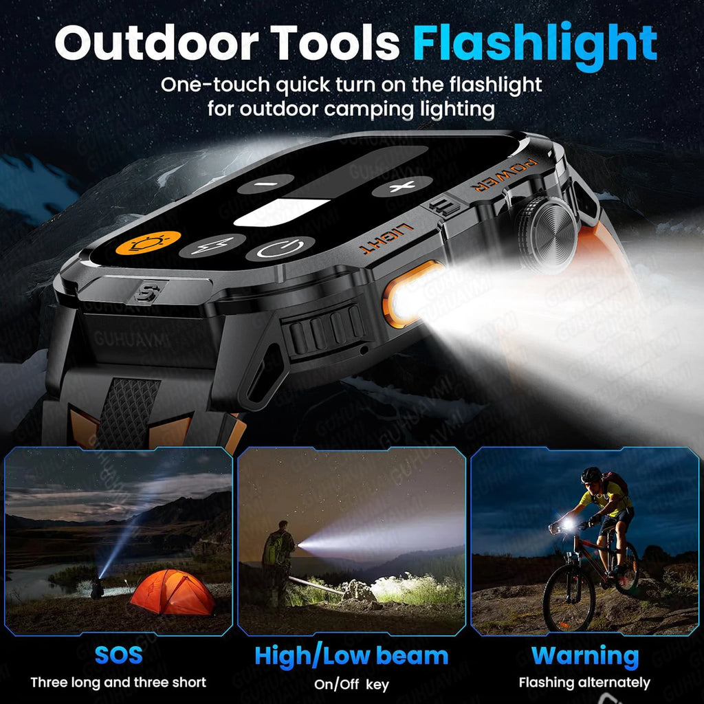 2026New GPS Outdoor Smart Watch Men Women Compass Altimeter Barometer Waterproof Bluetooth Call Sports Smartwatch 540mAh Battery