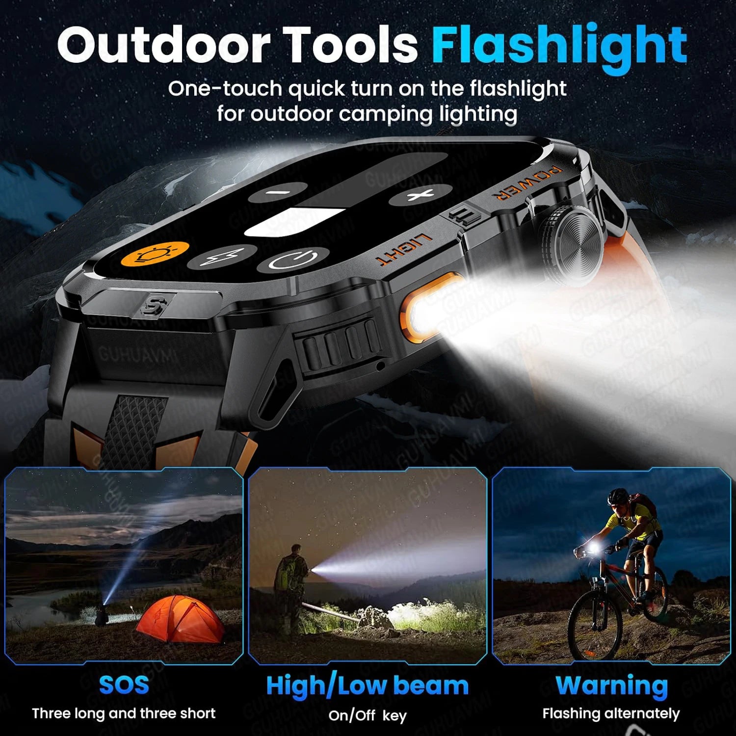 2026New GPS Outdoor Smart Watch Men Women Compass Altimeter Barometer Waterproof Bluetooth Call Sports Smartwatch 540mAh Battery