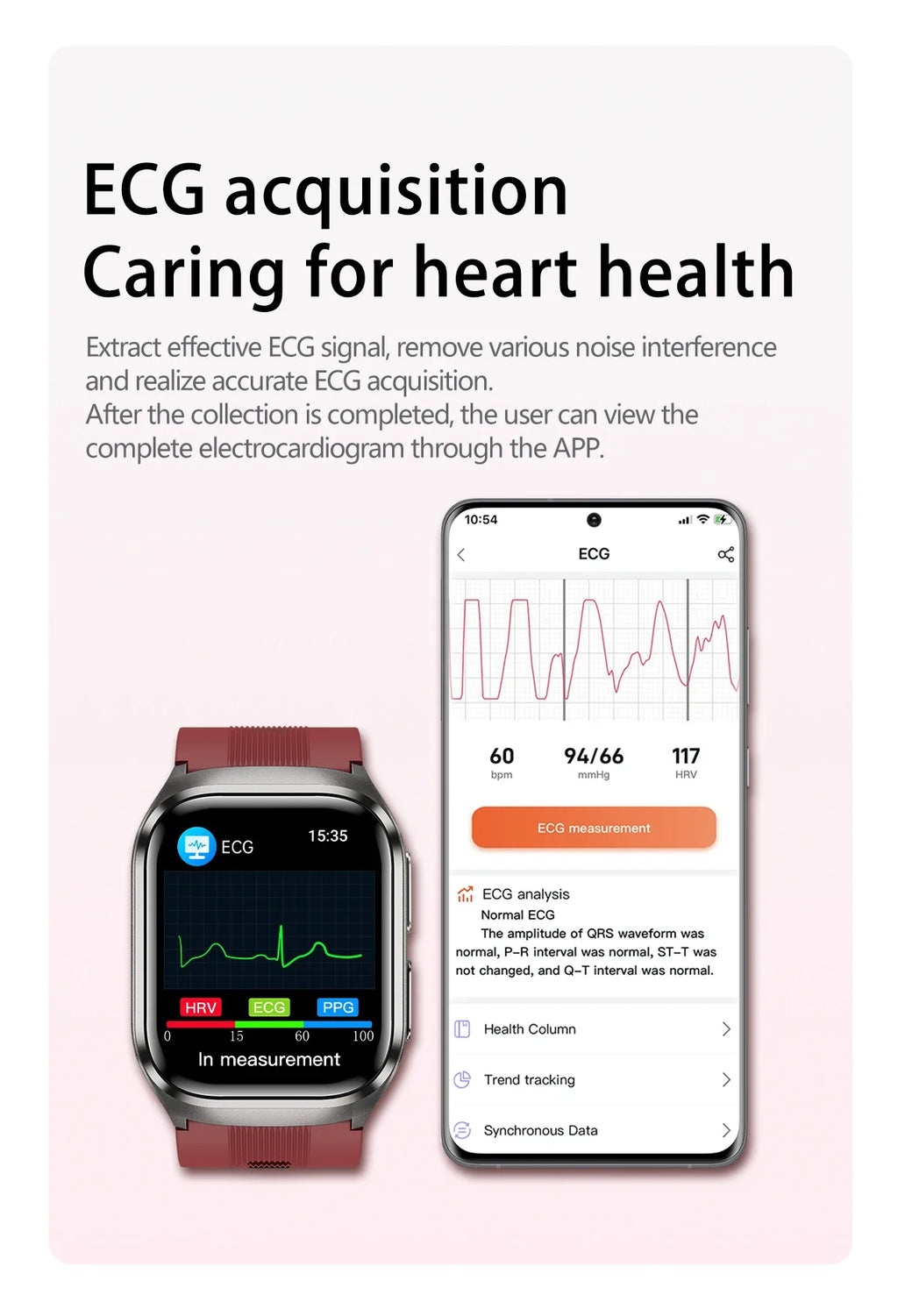 New ECG+PPG Nursing Grade Air Bag Smart Watch Men's Blood Fat Blood Pressure Voice Broadcast Health Smart Bracelet For Woman NFC