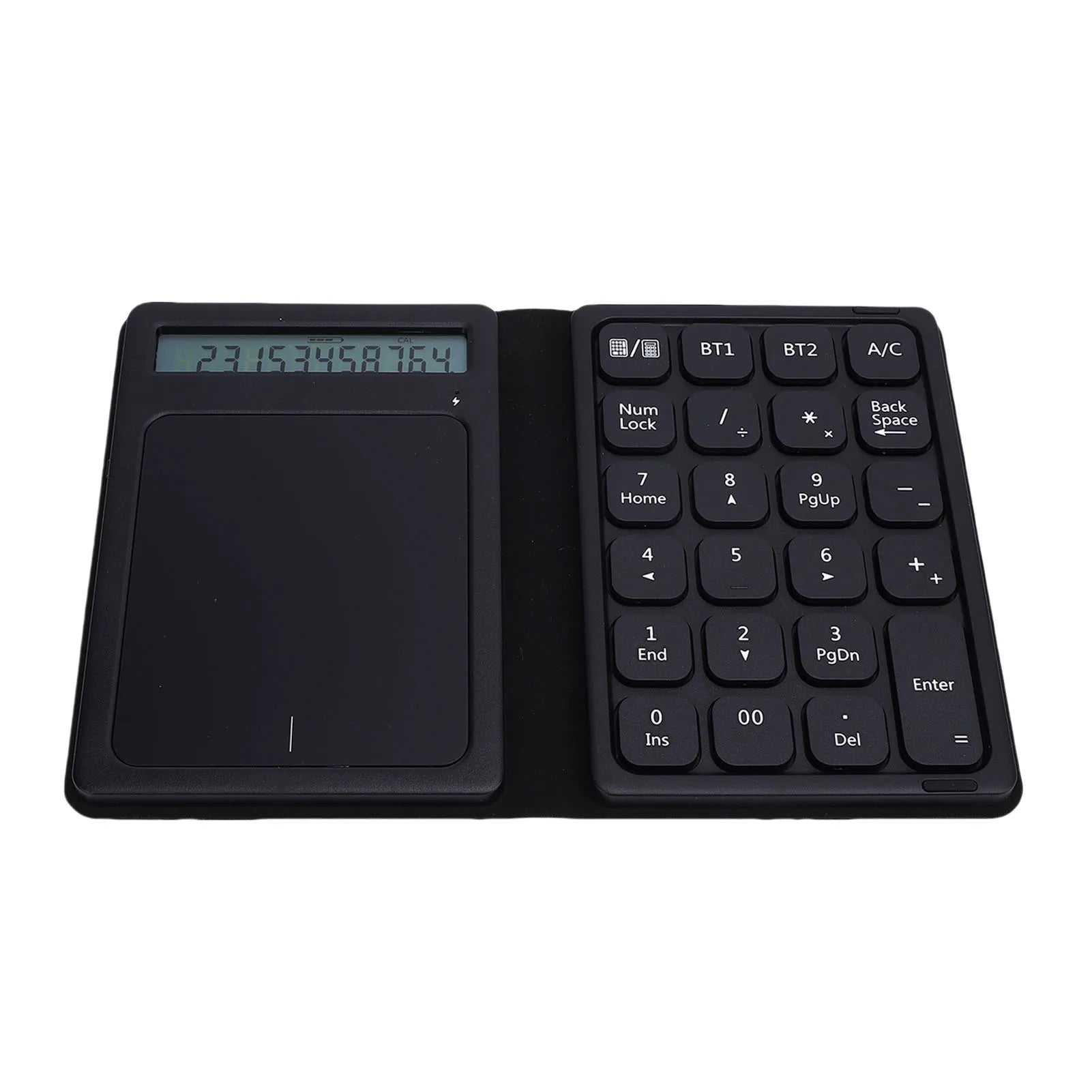 Wireless Numeric Keypad 2 Device Connectivity Bluetooth Numeric Keyboard Foldable Calculator Function for Financial Accounting