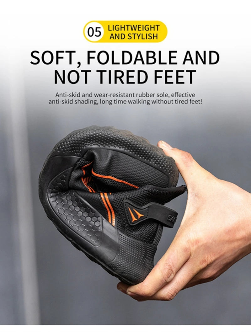 New Breathable Lightweight Work Shoes Comfortable Soft Safety Shoes European Standard Safety Shoes Sport Safety Steel-Toed Shoes