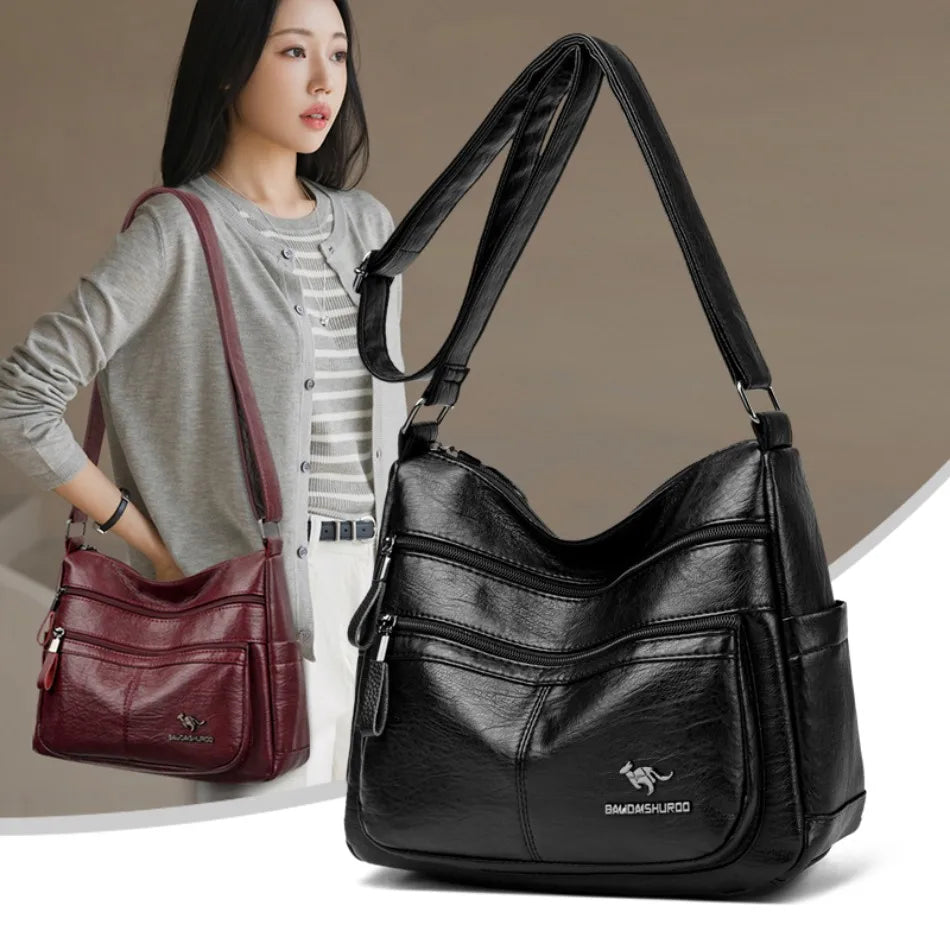 Luxury Crossbody Bags for Women New High Quality Soft Leather Handbags Purses Designer Casual Shoulder Messenger Bags Sac A Main