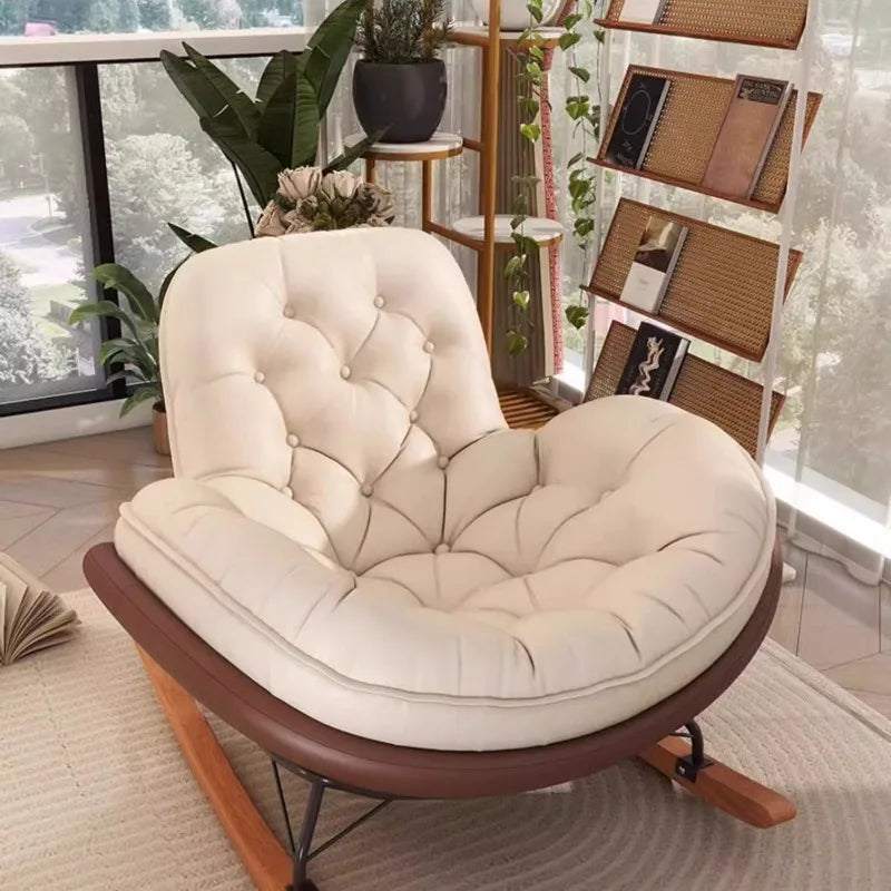 Lazy Sofa Rocking Chair Bedroom Lounge Chair Carefree Adult Living Room Single Balcony Leisure Rocking Chair Recliner Chairs