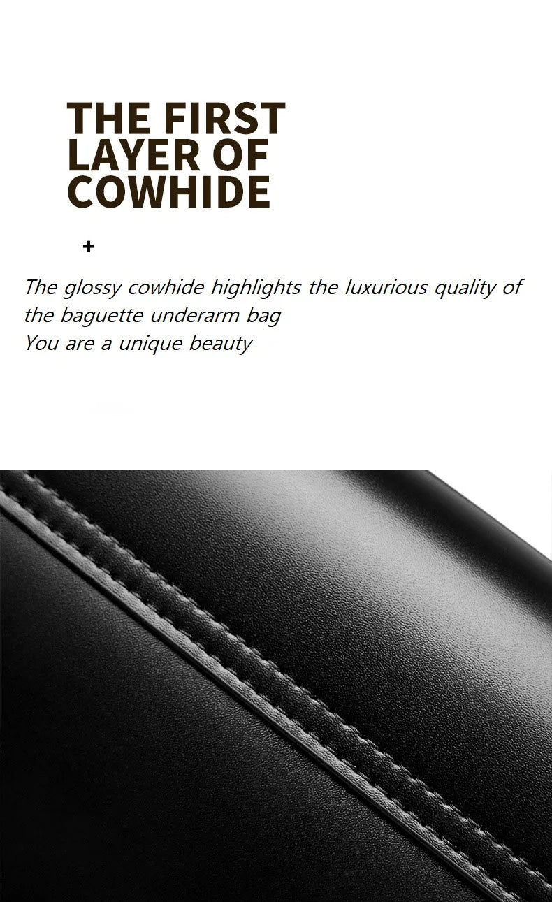 100% Genuine Leather Women Shoulder Bag Korean style Ladies Luxury Cow Leather Crosssbody armpit Bag handbag For Street Shopping