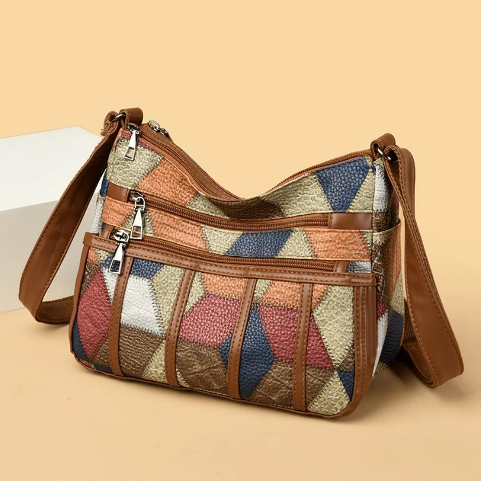 Soft Leather Purses and Handbags Casual Shoulder Crossbody Bags for Women 2024 Vintage Multi-pocket Ladies Messenger Bags Design