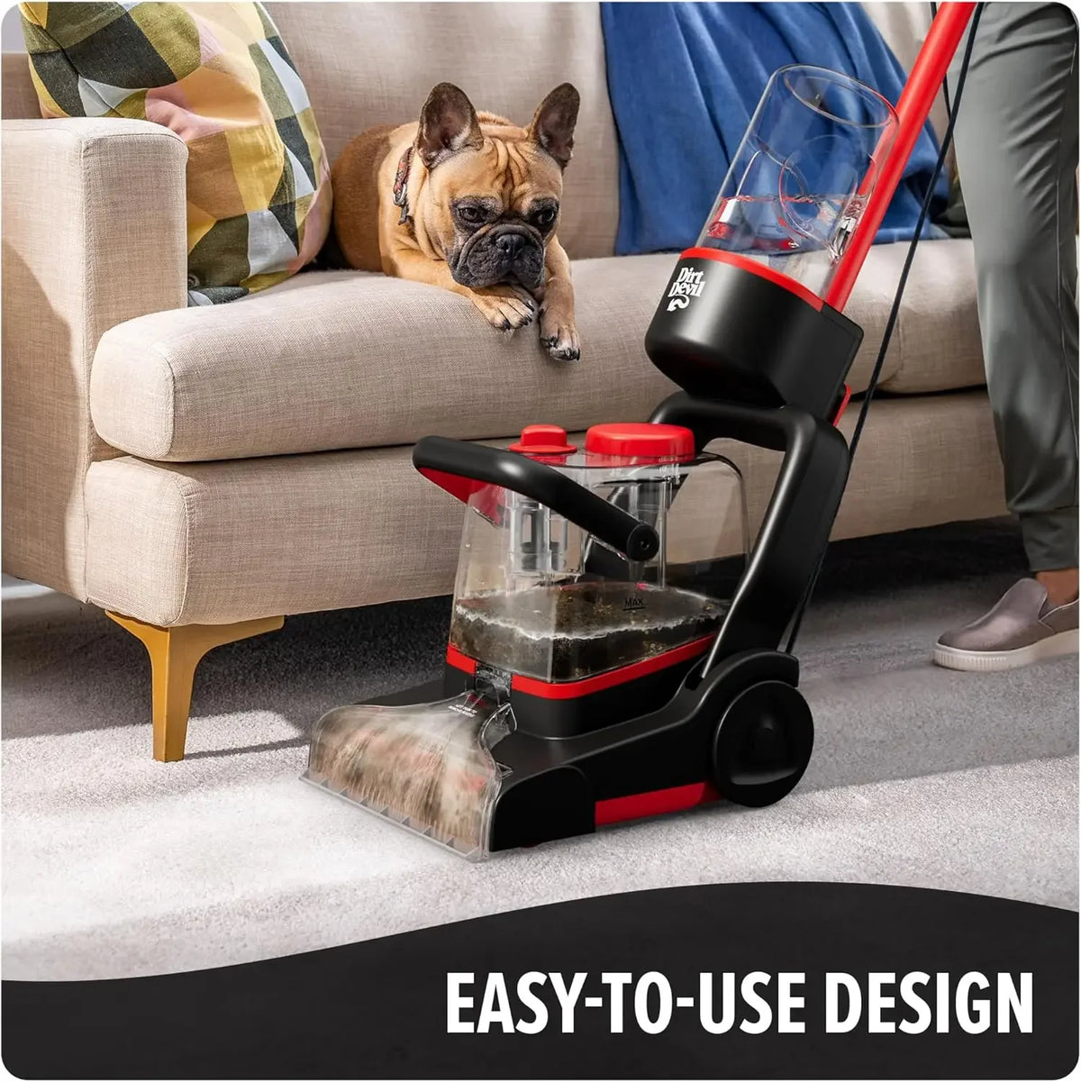 Full Size Carpet Cleaner Machine for Carpet and Upholstery Deep Cleaning Carpet Shampooer Machine with Two Cleaning Modes Pair
