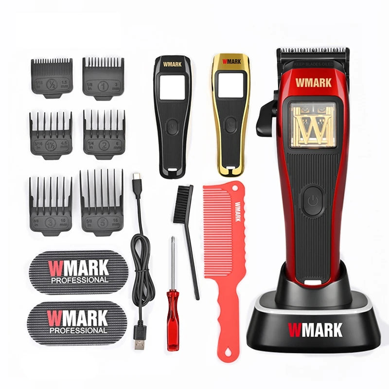 WMARK Trimmer Professional Hair Cutting Machine Cordless Hair Clippers 10000 RPM Barber Clipper Electric Trimmer for Men NG-X1