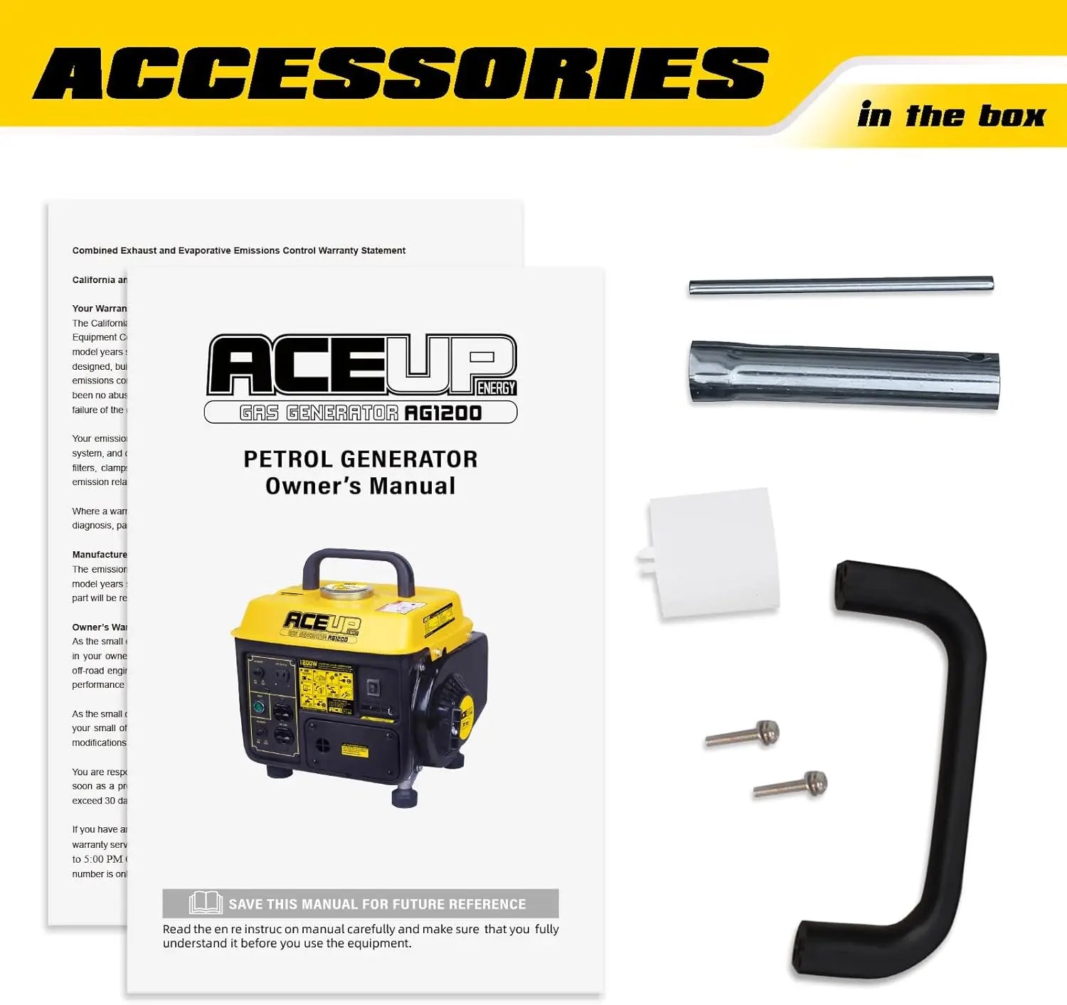 1,200W Gas Powered Generator, Small Portable Generator For Home Use Camping Ultralight, EPA & CARB Compliant,customizable