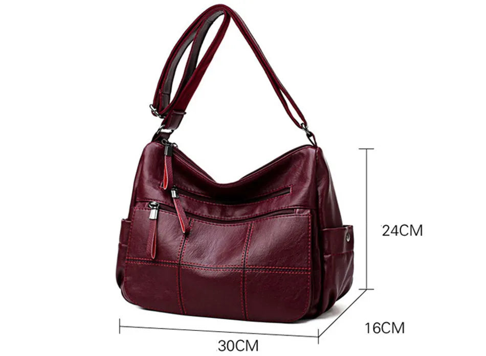 2 Layers Genuine Brand Leather Shoulder Messenger Luxury Handbags Women Bags Designer High Quality Crossbody Bags for Women Sac