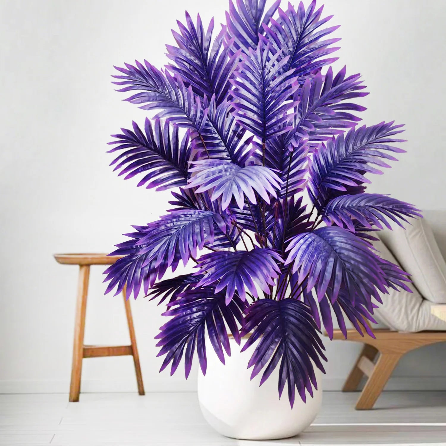 53-123cm  Artificial Palm Tree Tropical Fake Plant Green Plastic Palm Leaf Branches Suitable for Home Garden Decoration