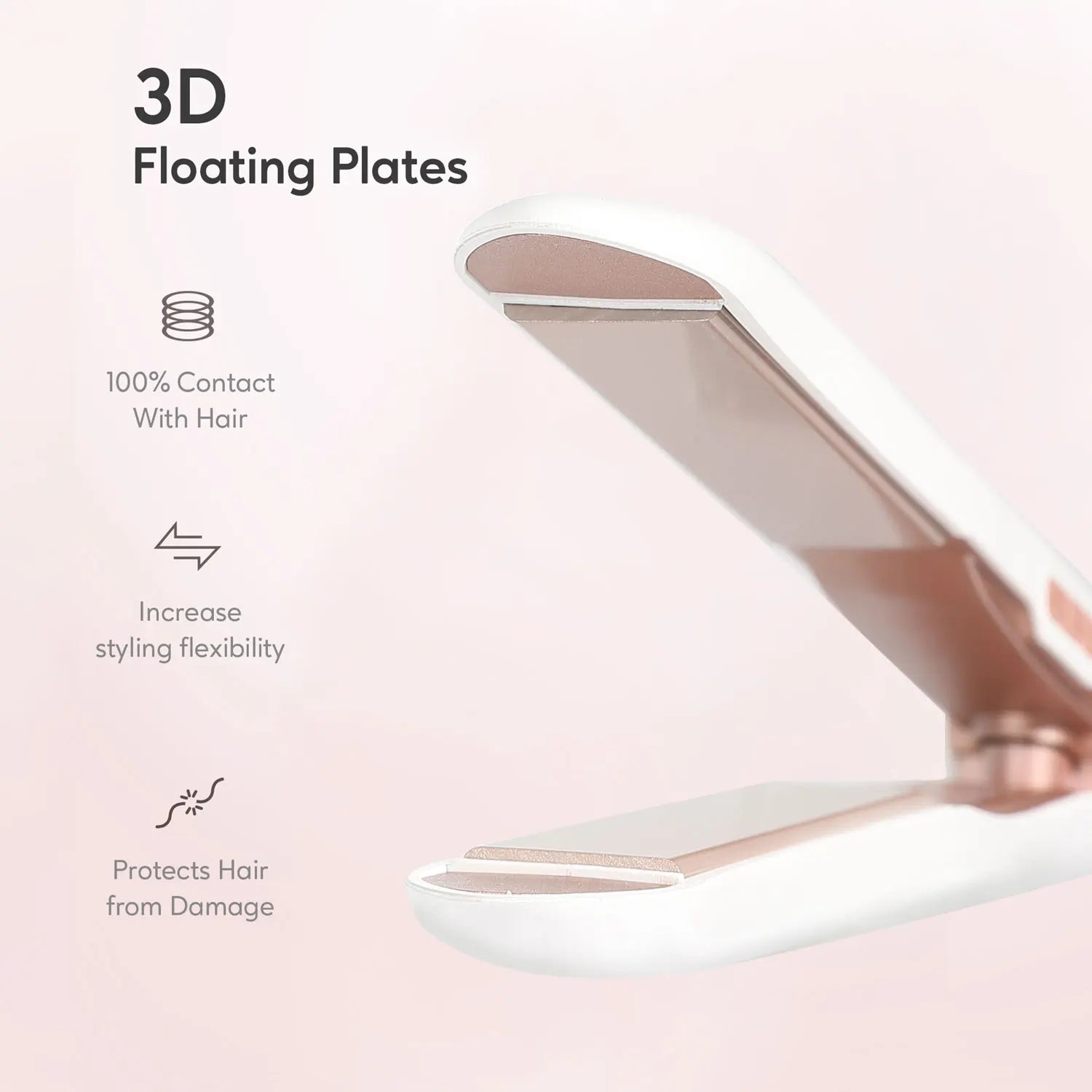 KIPOZI Perfect For Any Hair Type Titanium Flat Iron Hair Straightener with Digital LCD Display Dual Voltage Instant Heating Iron