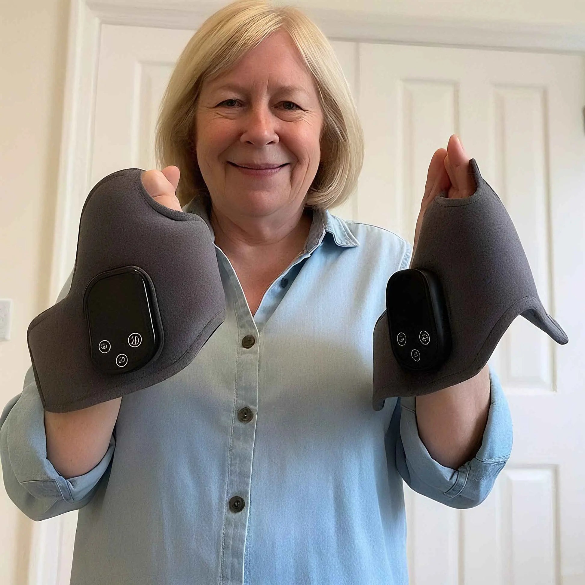 Emeka 3-in-1 Electric Ankle Massager 5 Level Heating Vibration for Eliminate Foot Pain Swelling &Poor Circulation Brace Massager