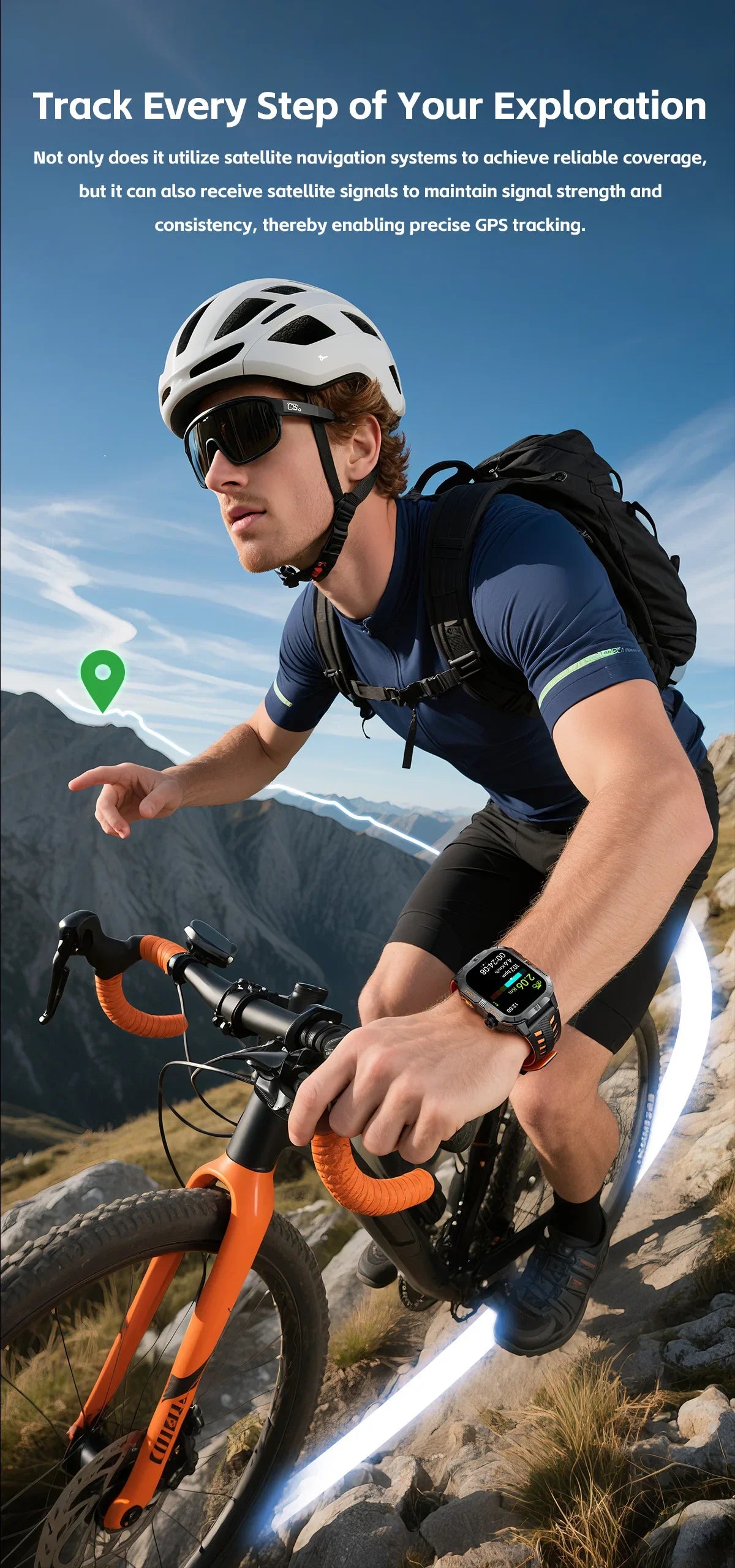 2026New GPS Outdoor Smart Watch Men Women Compass Altimeter Barometer Waterproof Bluetooth Call Sports Smartwatch 540mAh Battery