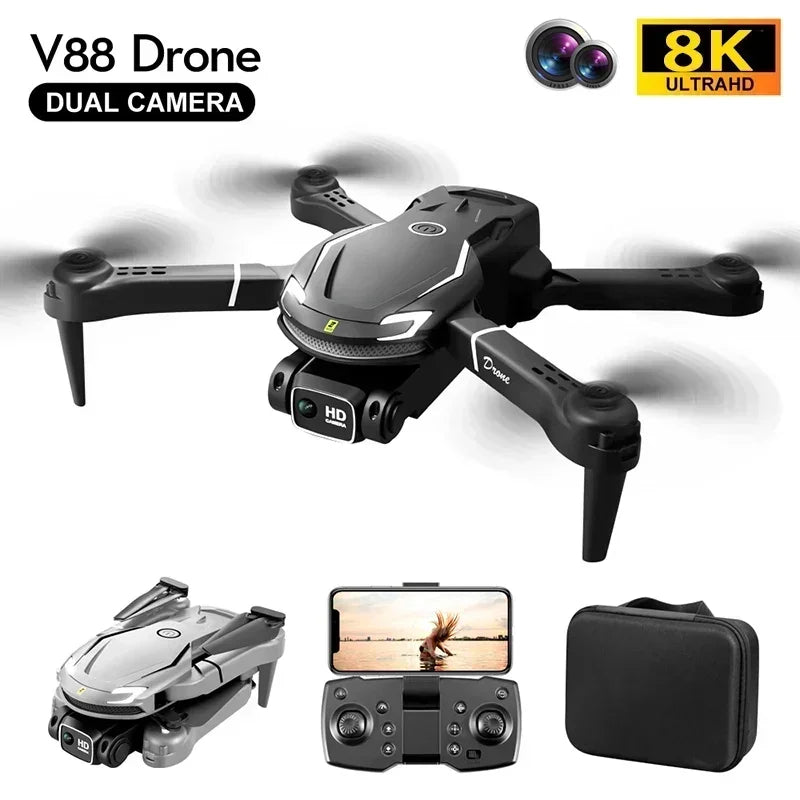 Original V88 Drone 8K 5G GPS Professional HD Aerial Photography Remote Control Aircraft HD Dual Camera Quadcopter Toy UAV