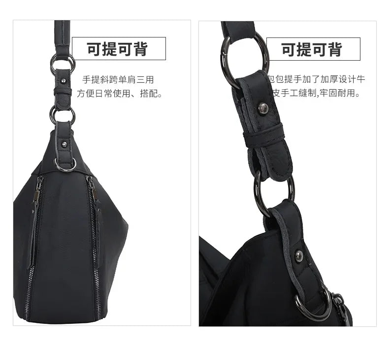 2025 Luxury Women's Handbag - Genuine Cow Leather, Large Capacity & Versatile Shoulder/Crossbody/Tote Commuting Bag