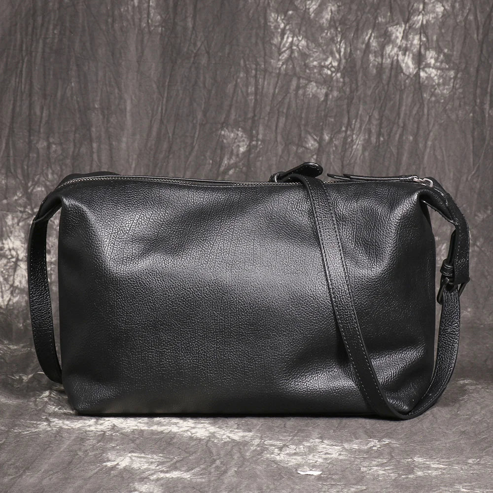 LUOKIR New Women's Genuine Leather Shoulder Bag Fashionable Retro HOBO Bag First Layer Cowhide Crossbody Bag Underarm Bag