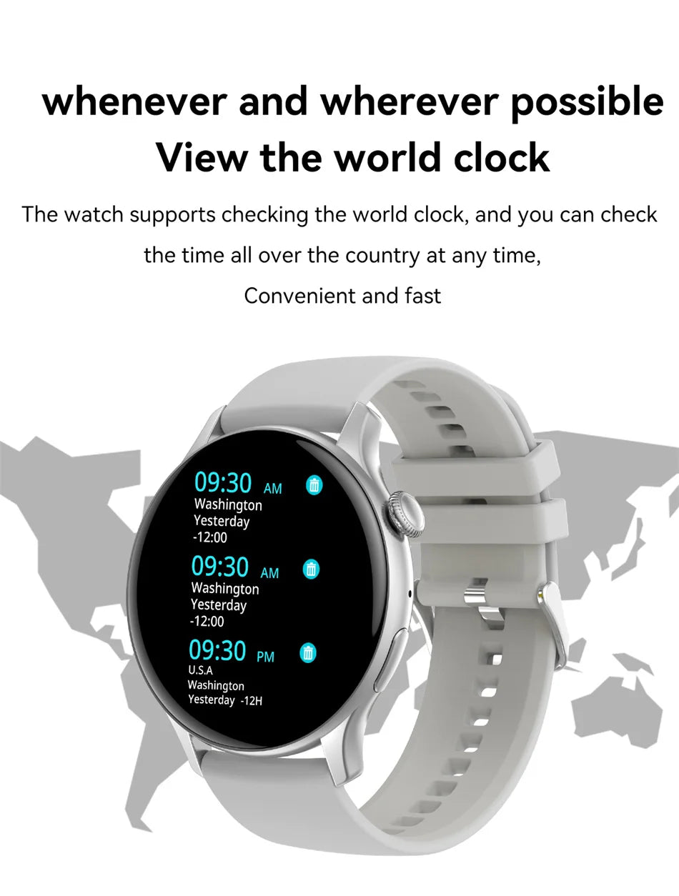 2025 NFC Smart Watch Amoled HD GPS Track Sports Heart Rate Bluetooth Call Waterproof Ladies Women Smartwatch For Women's Gift