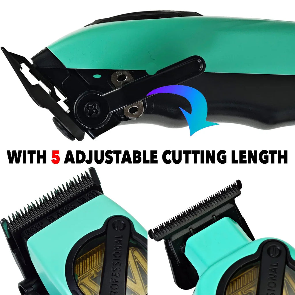 WMARK NG-8613KIT BRDCLIP Barber Set Professional Men's Hair Clipper Trimmer Set DLC Blade Electric Machine Barber Charging Base