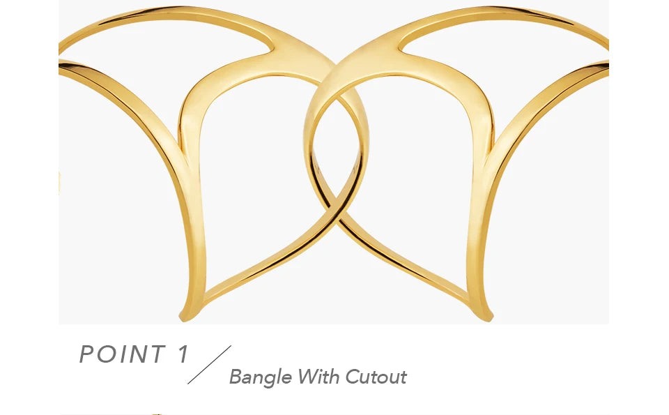 ENFASHION Pulseras Palm Bangle For Women Space Invader Fantasy  Gold Color Simple Delicate Bracelet Fashion Jewelry Gift B232331