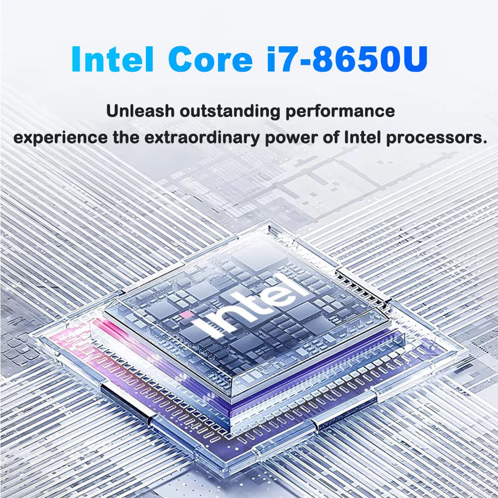 14.1' Laptop Computer PC Intel Core I7 8650U Atom 3950 Ultra Slim Notebook 12GB RAM 1TB 2TB SSD Office Study Windows 11 1920*108