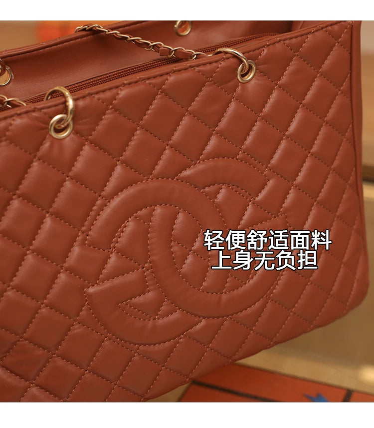 Classic Retro Chain Strap Messenger Bag Women's Luxury Textured Leather Handbag Paris Fashion Zipper Shoulder Bag