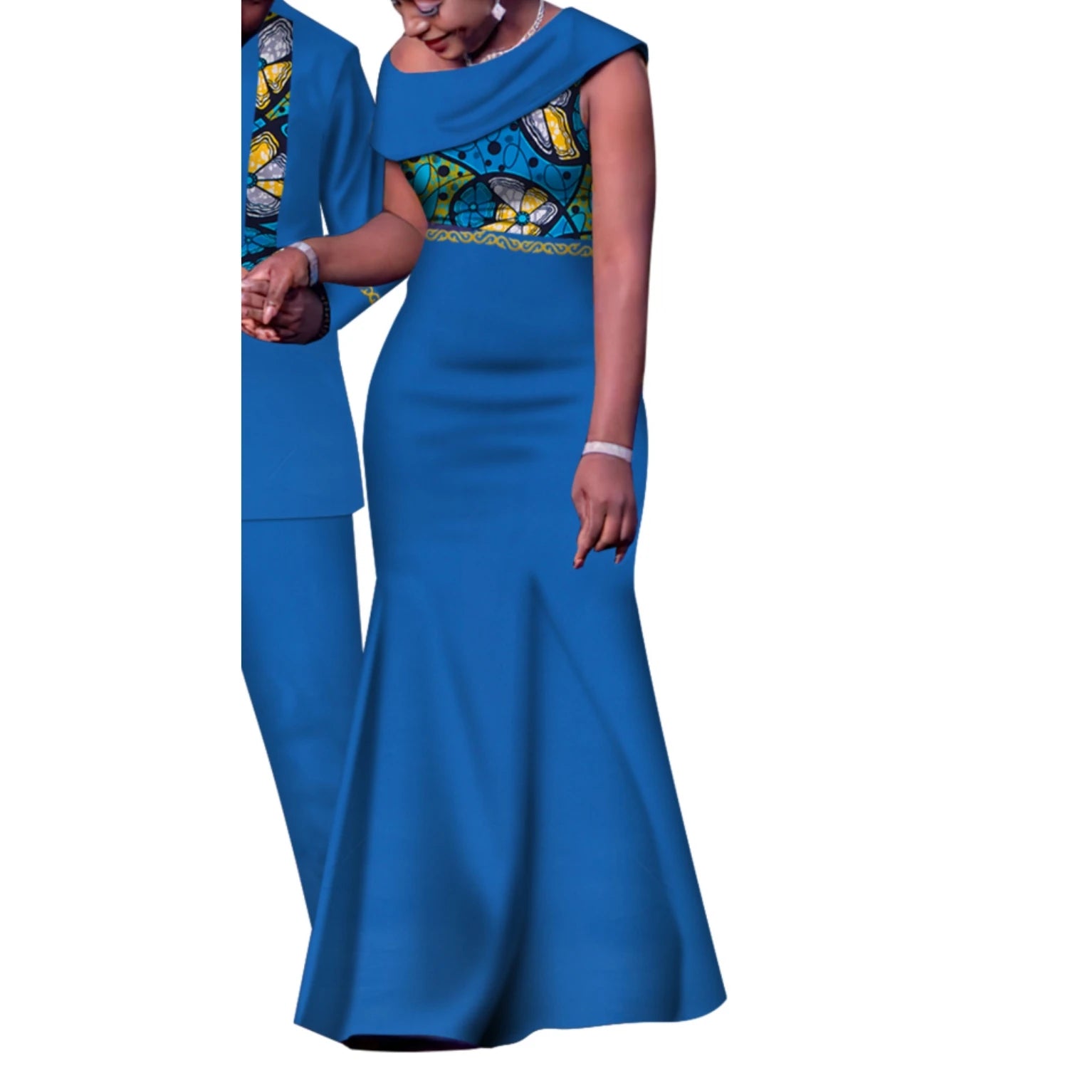 African Couple Outfits Match Sets Dashiki African Mens suit and Dresses for Women Party Couple Clothing WYQ905