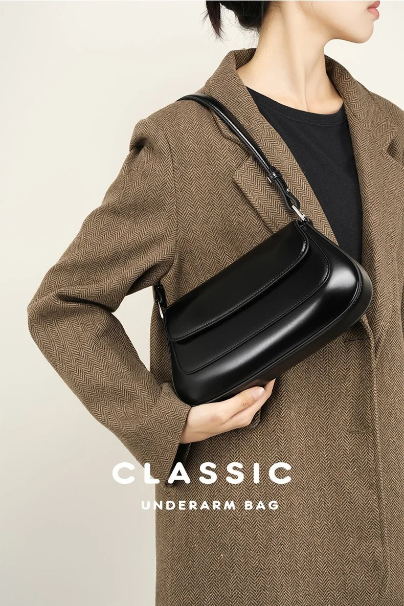 100% Genuine Leather Women Shoulder Bag Korean style Ladies Luxury Cow Leather Crosssbody armpit Bag handbag For Street Shopping