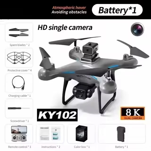 Lenovo Ky102 Drone 8k Hd Aerial Photography Dual Camera Brushless Quadcopter Obstacle Avoidance Optical Flow Aerial Rc Drone