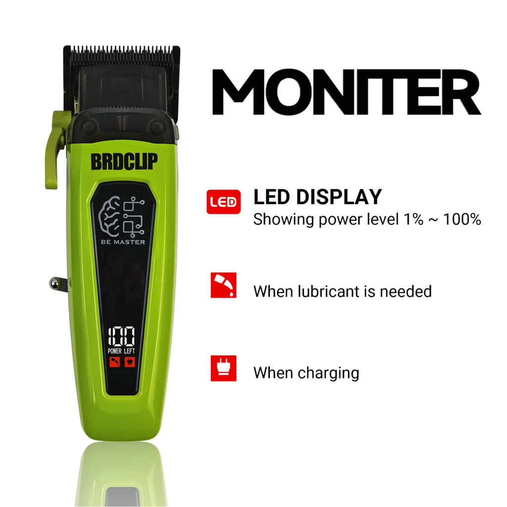 BRDCLIP Professional Electric Hair Clipper BRD 106 Hair Trimmer for Man 7500RPM with Base 5-adjusted DLC Blade Barber Machine