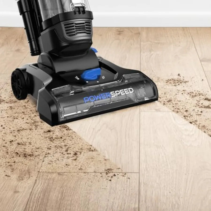 PowerSpeed Lightweight Upright Vacuum Cleaner for Carpet and Hard Floor, Blue Pet Hair Removal, Nylon ABS, Blue 2.6L Bagless Du