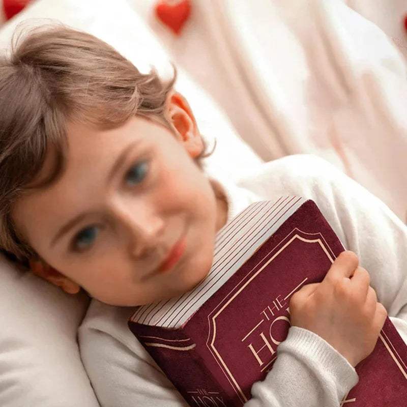 Holy Bible Pillow Book Plush Soft Plushies Opens Bible Corinthians 13 Gifts Toys Christian Gifts for Kid Room Decoration