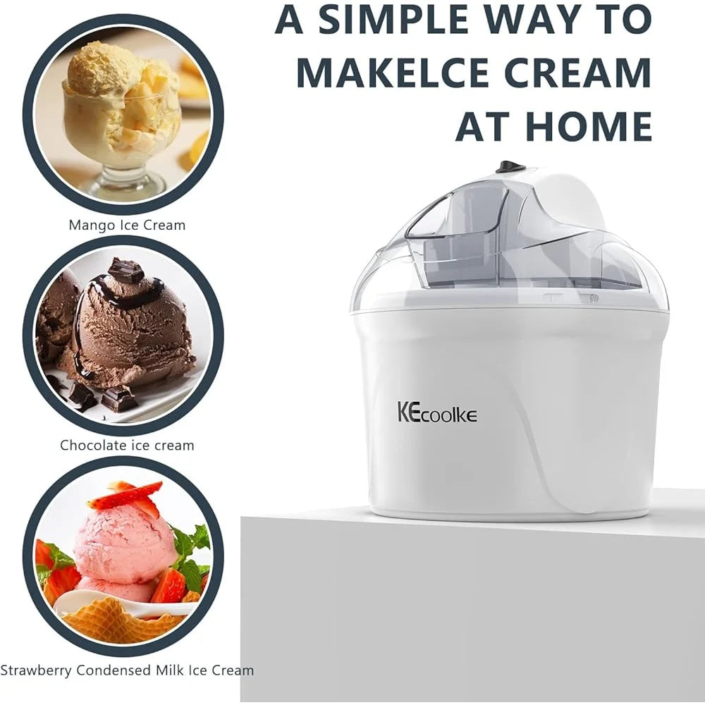 Electric Ice Cream Maker Soft Serve Machine Frozen Yogurt Sorbet Gelato Maker Homemade Dessert Machine Teacher Appreciation Gift