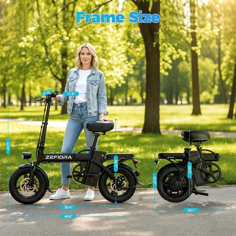1000w 2000w Adult Electric Bike,30miles 48v Aluminum Alloy 14 Inch Ebike,for Both Men Women In Cities Cycling Electric Bicycle
